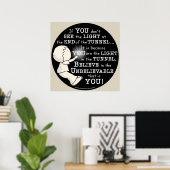 Licht in de tunnel poster (Thuiskantoor)