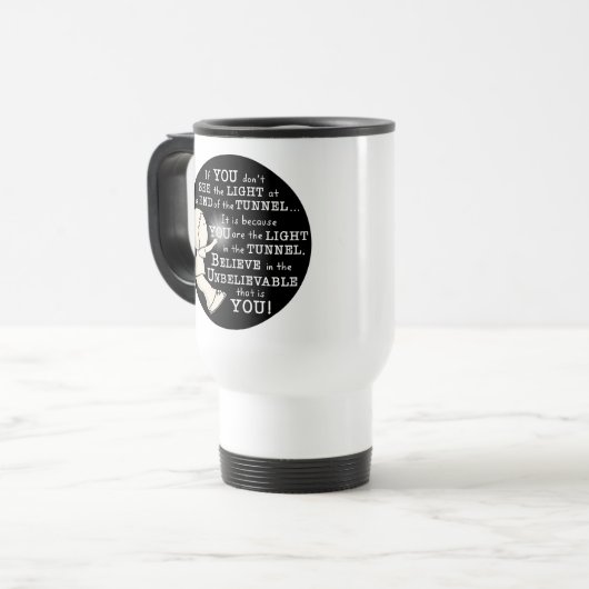 Licht in de tunnel reisbeker (Voorkant links)