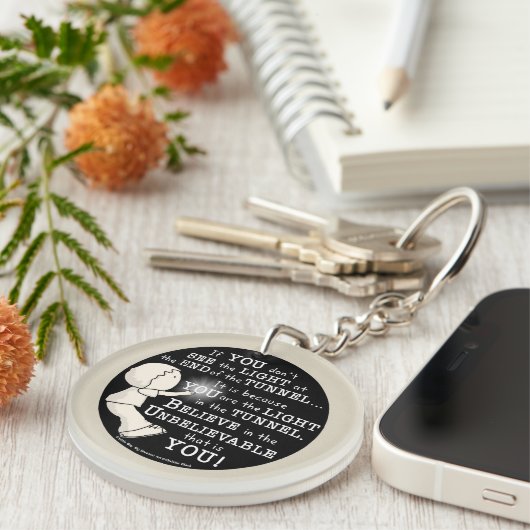 Licht in de tunnel sleutelhanger (Voorkant Rechts)