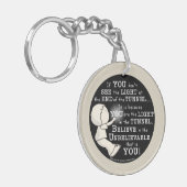 Licht in de tunnel sleutelhanger (Voorkant Links)