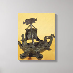 Licht in de vorm van een boot canvas afdruk