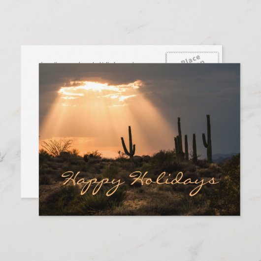 Licht in de woestijn Prettige feestdagen (Voorkant / Achterkant)