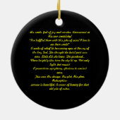 Licht in duisternis, gedicht keramisch ornament (Achterkant)