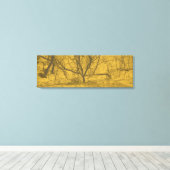 "Licht in duisternis" "zwart en goud abstract" Canvas Afdruk (Insitu (Houten vloer))