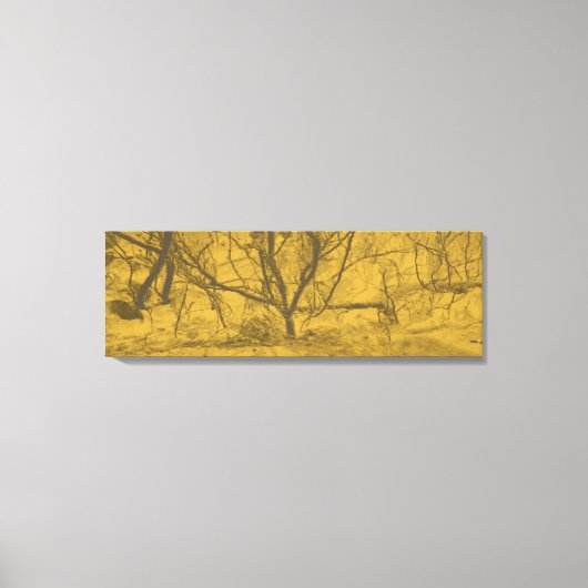 "Licht in duisternis" "zwart en goud abstract" Canvas Afdruk (Voorkant)
