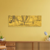 "Licht in duisternis" "zwart en goud abstract" Canvas Afdruk (Insitu (Woonkamer))