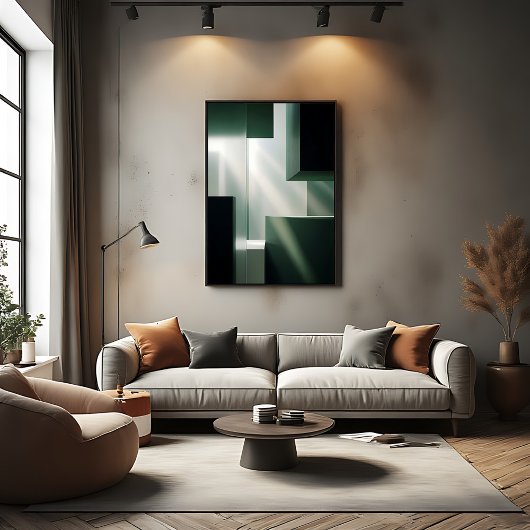 Licht in Geometrie Canvas Afdruk