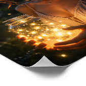 Licht in haar handen poster (Hoek)