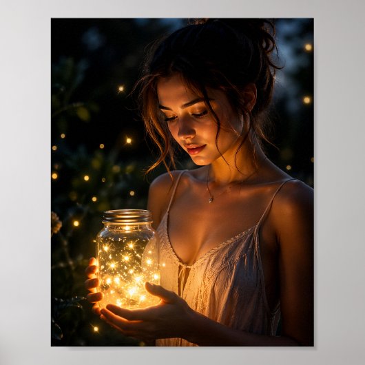 Licht in haar handen poster (Voorkant)