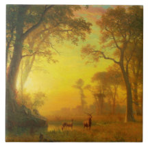 Licht in het bos (door Albert Bierstadt)