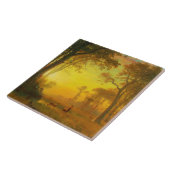 Licht in het bos (door Albert Bierstadt) Tegeltje (Zijkant)