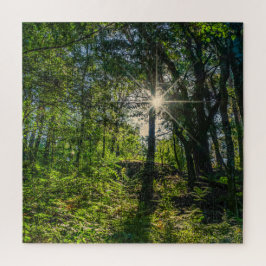 Licht in het bos legpuzzel