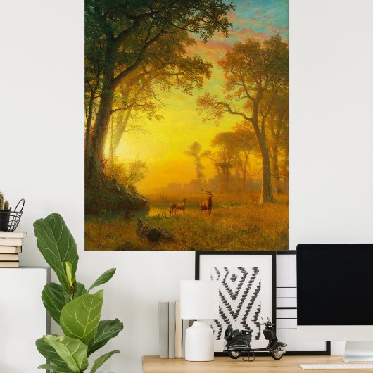 Licht in het bos poster (Thuiskantoor)