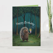 Licht in het donker Egel Vriend Gelukkige Verjaard Kaart (Voorkant)