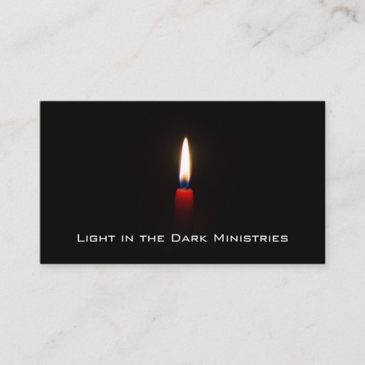 Licht in het donker visitekaartje (Voorkant)