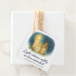 Licht in het stille seizoen – Kerstcadeautag Bedankjes Labels
