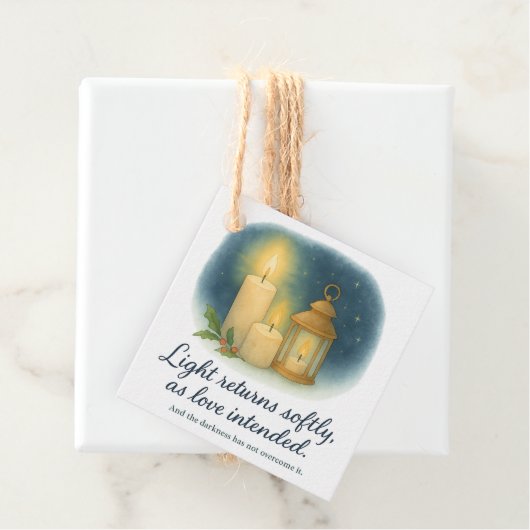 Licht in het stille seizoen – Kerstcadeautag Bedankjes Labels (In situ)