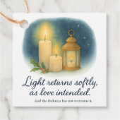 Licht in het stille seizoen – Kerstcadeautag Bedankjes Labels (Voorkant)