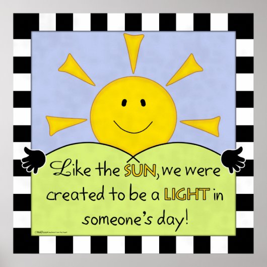 Licht in iemands dagzonneschijn poster (Voorkant)