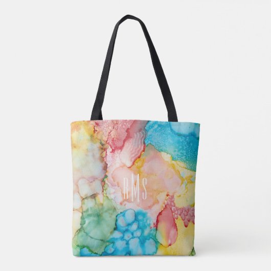 Licht in Luchtig Kleurrijk Tote Bag (Achterkant)