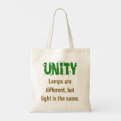 Licht is anders, maar licht is hetzelfde - eenheid tote bag (Achterkant)