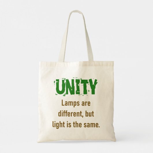 Licht is anders, maar licht is hetzelfde - eenheid tote bag (Achterkant)