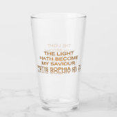 Licht is mijn redder geworden glas (Achterkant)