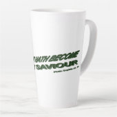 Licht is mijn redder geworden - Groen Latte Mok (Rechterhoek)