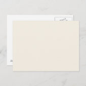 Licht Ivory Beige Solid Trend Color Achtergrond Briefkaart (Voorkant / Achterkant)