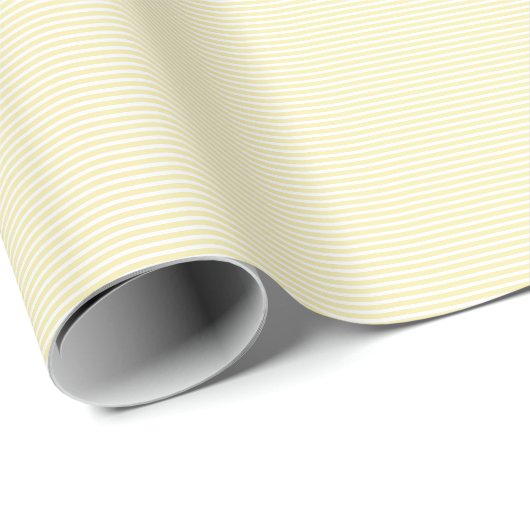 Licht Ivory White Stripes patronen elegant stijlvo Cadeaupapier (Rol Hoek)