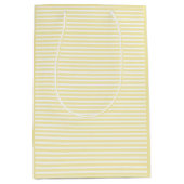 Licht Ivory White Stripes patronen elegant stijlvo Medium Cadeauzakje (Voorkant)