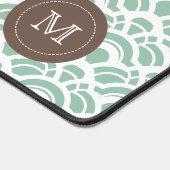 Licht Jade Patroon Monogram Bureaumat (Hoek)