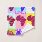 Licht je badje op: Afrika geruite Pop Art Towel Bad Handdoek (Wasdoekje)