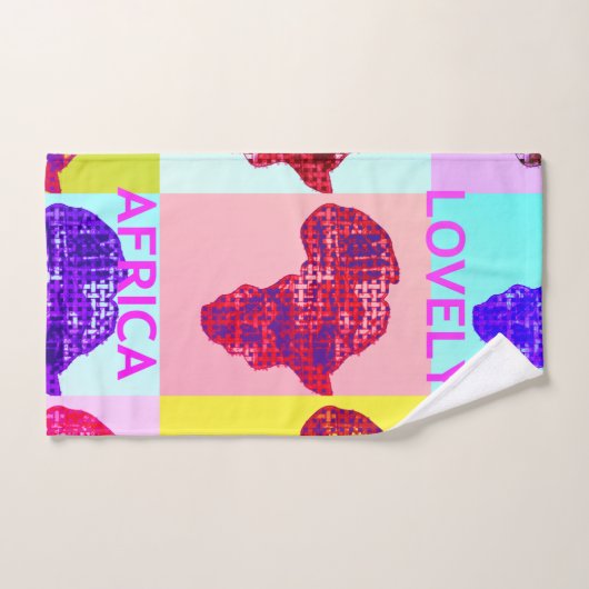 Licht je badje op: Afrika geruite Pop Art Towel Bad Handdoek (Handdoek)