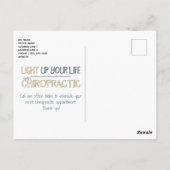 Licht je leven in met chiropractische chiropractis briefkaart (Achterkant)