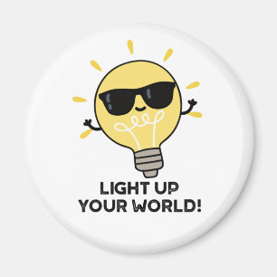 Licht je wereld op met grappige positieve bulb pun magneet