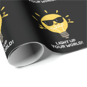 Licht je wereld positief op Pun Dark BG Cadeaupapier (Rol Hoek)