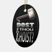 Licht je zelfs op? keramisch ornament (Links)