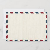 Licht  Kaart Trouwen Airmail Repetitie Diner (Achterkant)