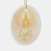 Licht kerstornament keramisch ornament (Rechts)