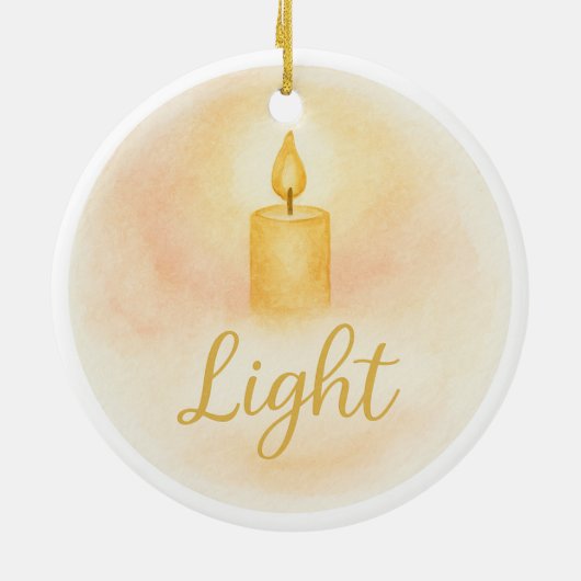 Licht kerstornament keramisch ornament (Achterkant)