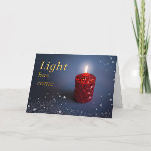 Licht komt Christelijke kerstkaart Feestdagen Kaart