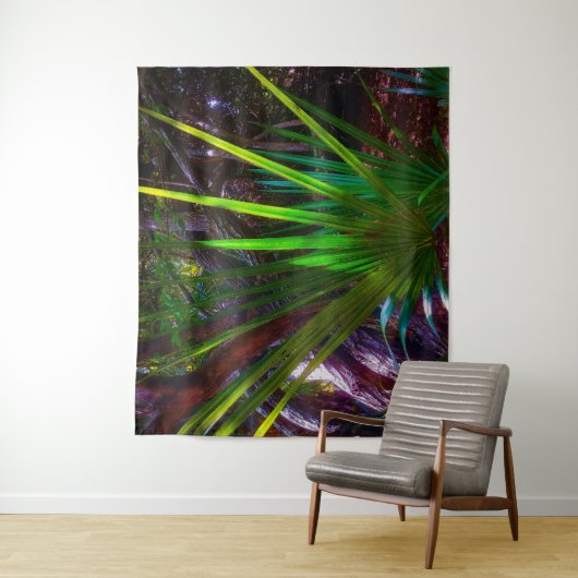 Licht komt naar het bos. wandkleed (In situ)