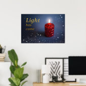 Licht komt uit Christelijk poster ontwerp (Thuiskantoor)