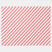 Licht koraal gestreept design fleece deken (Voorkant (Horizontaal))