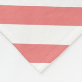 Licht koraal gestreept design fleece deken (Hoek)