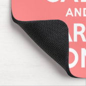 Licht koraal kalm houden en doorgaan muismat (Hoek)