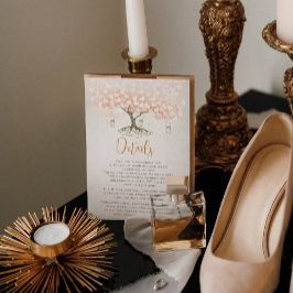 Licht koraalhartritme-bladerriet-bruiloft nodigt u kaart