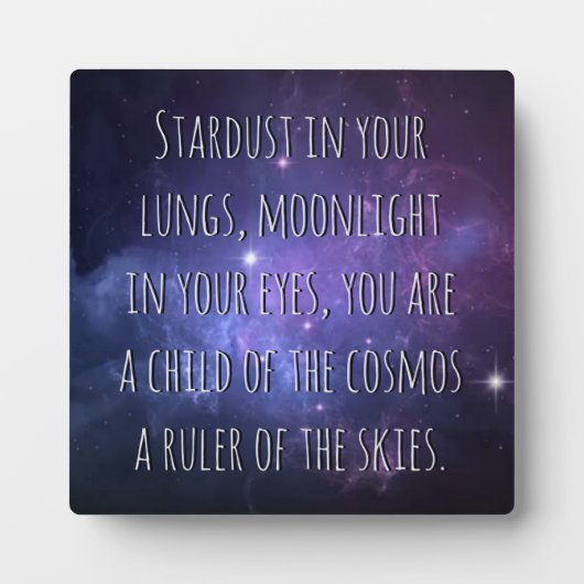 Licht Krijger Kosmos Gedicht Fotoplaat (Voorkant)