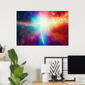 Licht Kruis in Ruimte-Poster Poster (Thuiskantoor)